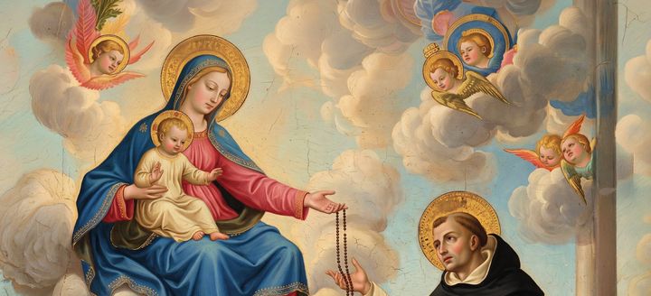 Pintura do mês de outubro: Nossa Senhora do Rosário, 7 de outubro